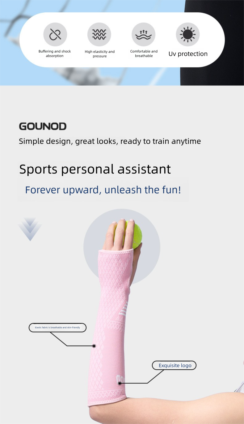 GOUNOD Volleyball Arm Student High School Entrance Exam Sports Compression Universal Underarm Breathable Ellenbogenschutz_voghion.com