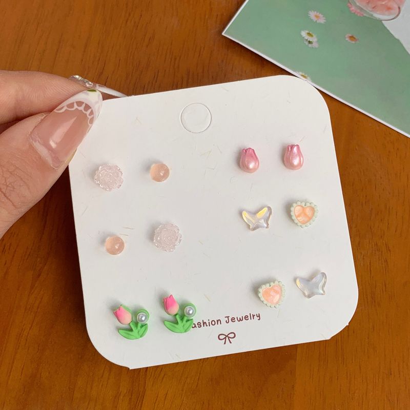 Collezione di orecchini settimanali freschi e non ripetitivi, piccoli e raffinati, con aghi in argento, per donna, Yiwu._voghion.com