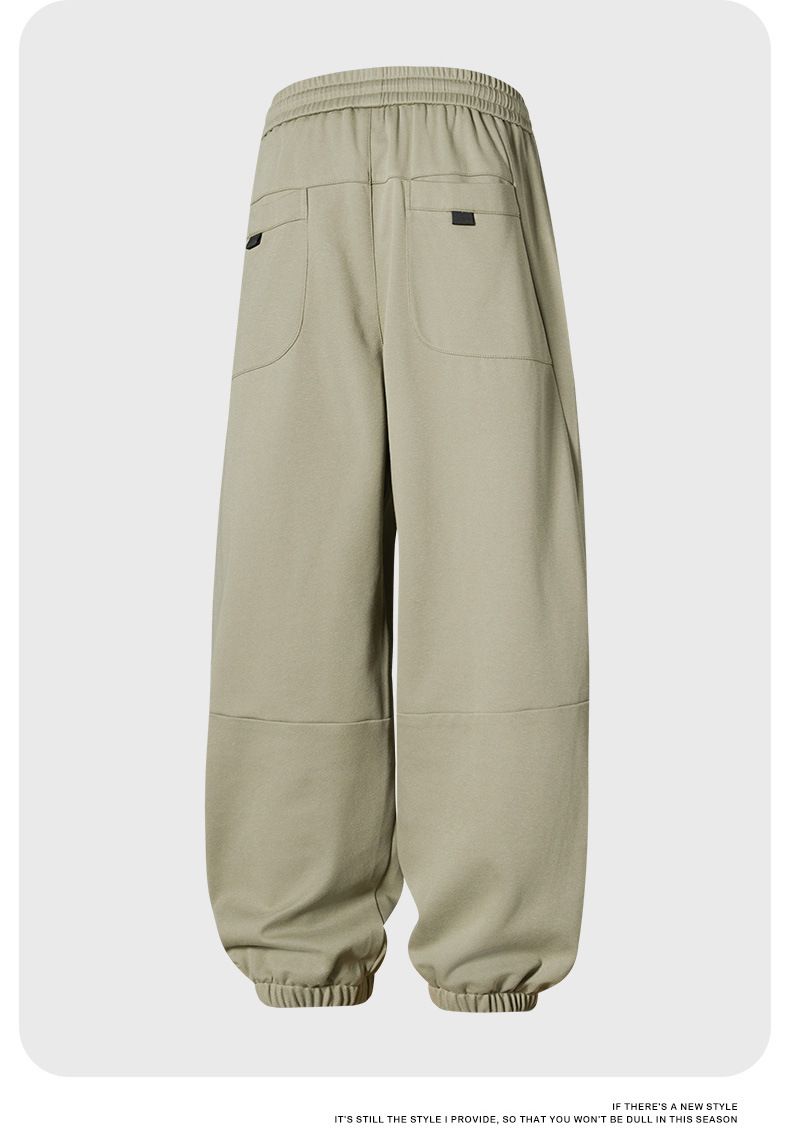 Pantalon de jogging décontracté pour homme avec poignets élastiques, coupe ample, idéal pour le sport, confortable et élégant._voghion.com