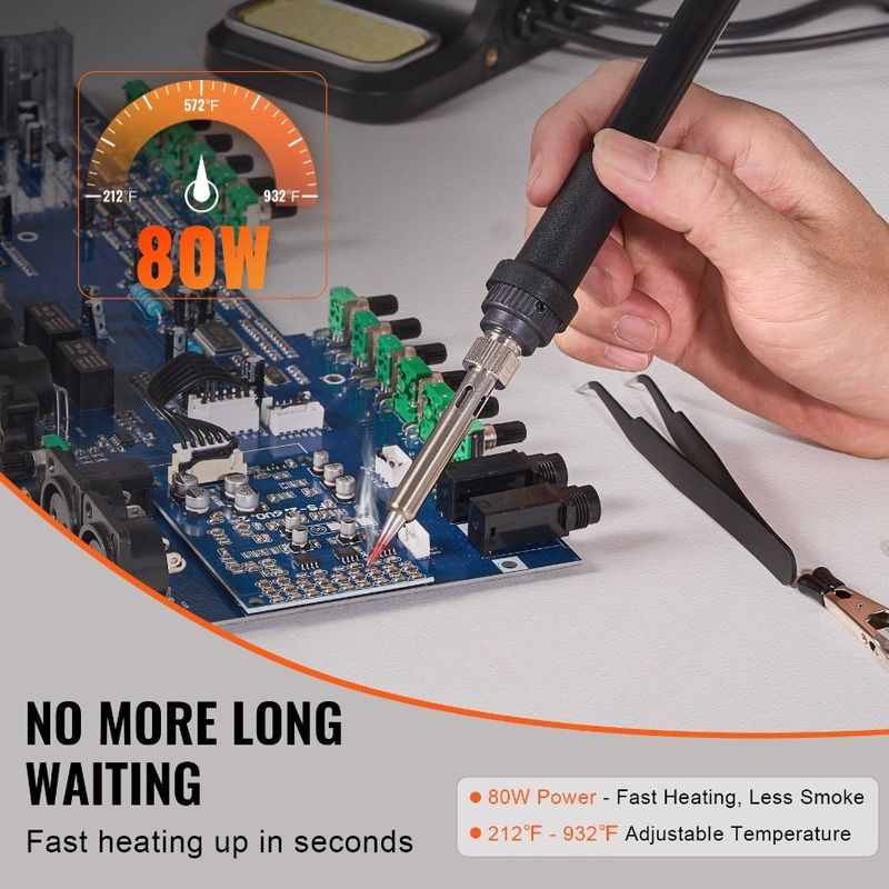 With Display 80W LED Helping Kit Soldering Station Iron Hands Station Soldering_voghion.com