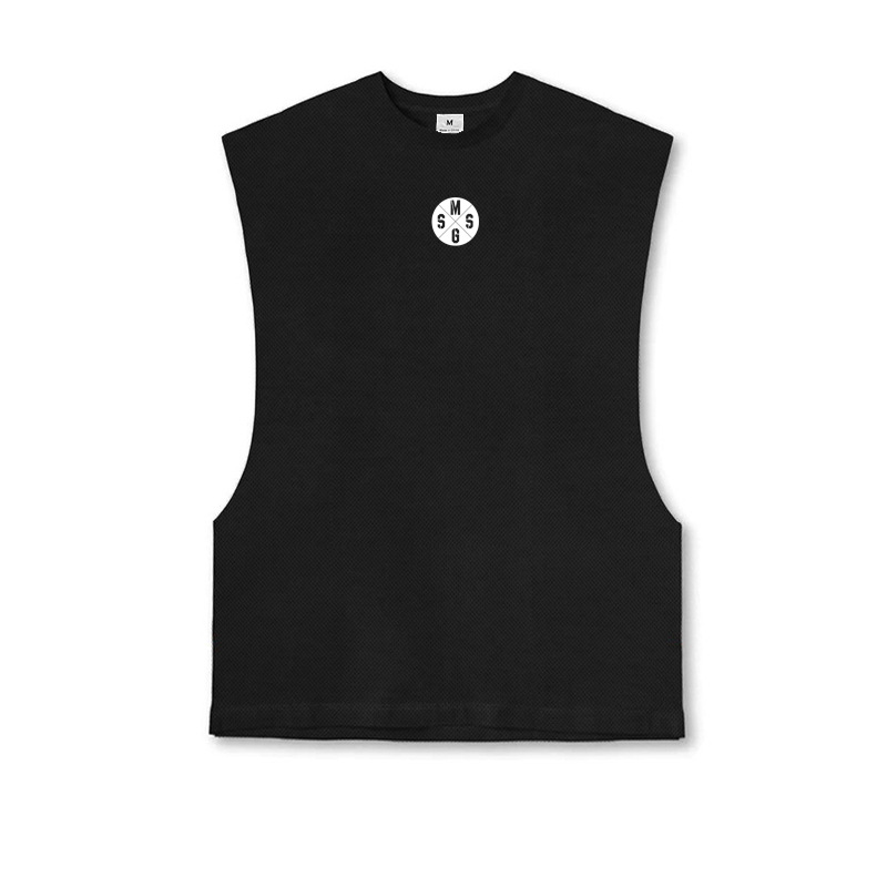 Muskel-Fitness-Tanktop für Herren, Sport, Basketball, Kleidung, Laufen, Training, atmungsaktiv, schnell trocknend, lose Krawatte, ärmellos_voghion.com