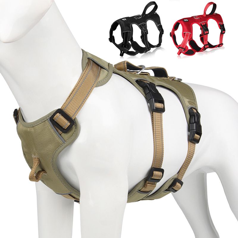 Geschirr für große Hunde, reflektierender Nylon-Westengriff, nicht festziehend, zum Spazierengehen und Spazierengehen mit Haustieren von PawParty Store_voghion.com