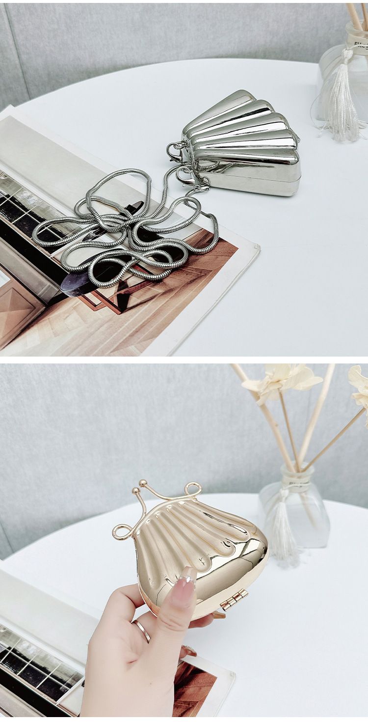 Mini porte-monnaie en métal avec rouge à lèvres – Portefeuille bandoulière tendance pour femme avec différents motifs_voghion.com