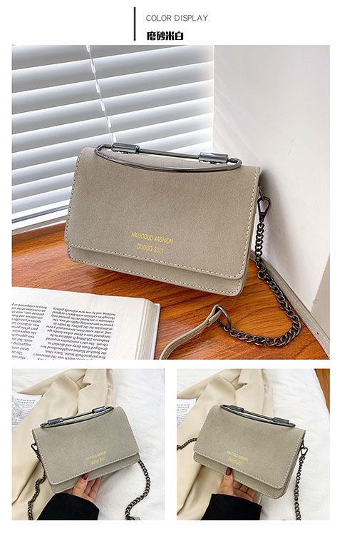 Borsa a tracolla piccola opaca da donna con catena francese di alta moda, versatile e popolare, estiva 2025_voghion.com