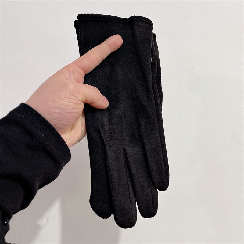 Women's winter suede glov with touch screen for driving, anti cold windproof riding glov, spring and autumn new_voghion.com
