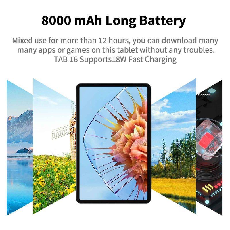 Tablette Android 13 M70 12 pouces : processeur octa-core, prise en charge SIM 4G LTE, double SIM, double veille, 128 Go ROM + 6 Go RAM, Wi-Fi et Bluetooth._voghion.com