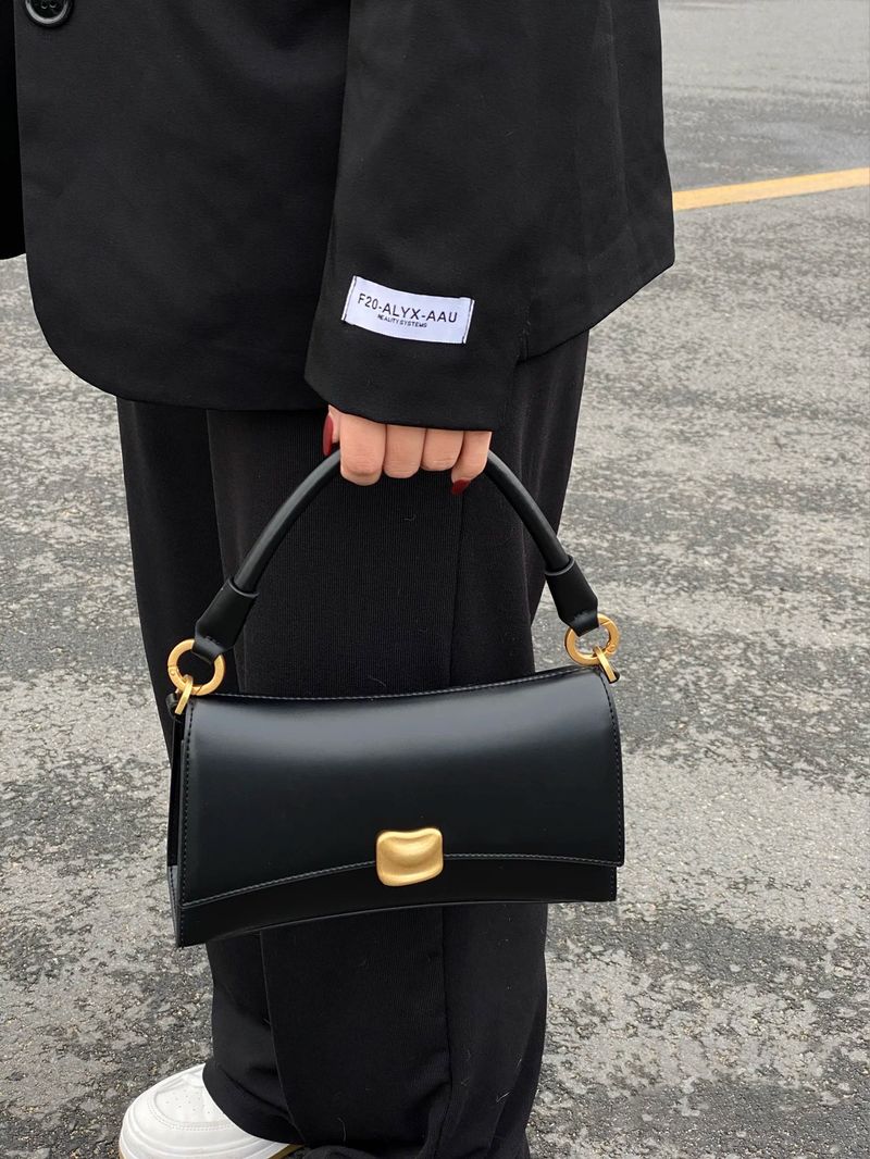 Underarm Baguette Bag – Trendy Small Crossbody Handbag For Women, Soft PU Leather, Minimalist Urban Style, Magnetic Closure, Slip Pocket_voghion.com