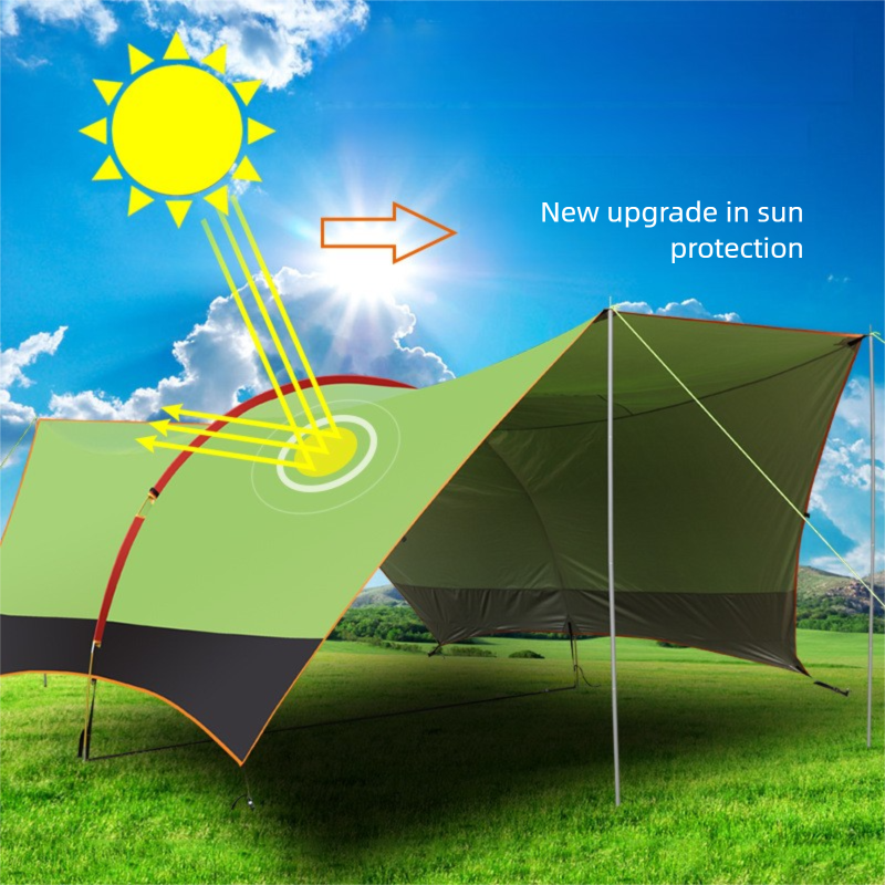 Tenda a baldacchino per esterni, protezione solare, antipioggia, spessa, per picnic in famiglia, spiaggia, parasole, campeggio, barbecue, pergolato Habibi_voghion.com