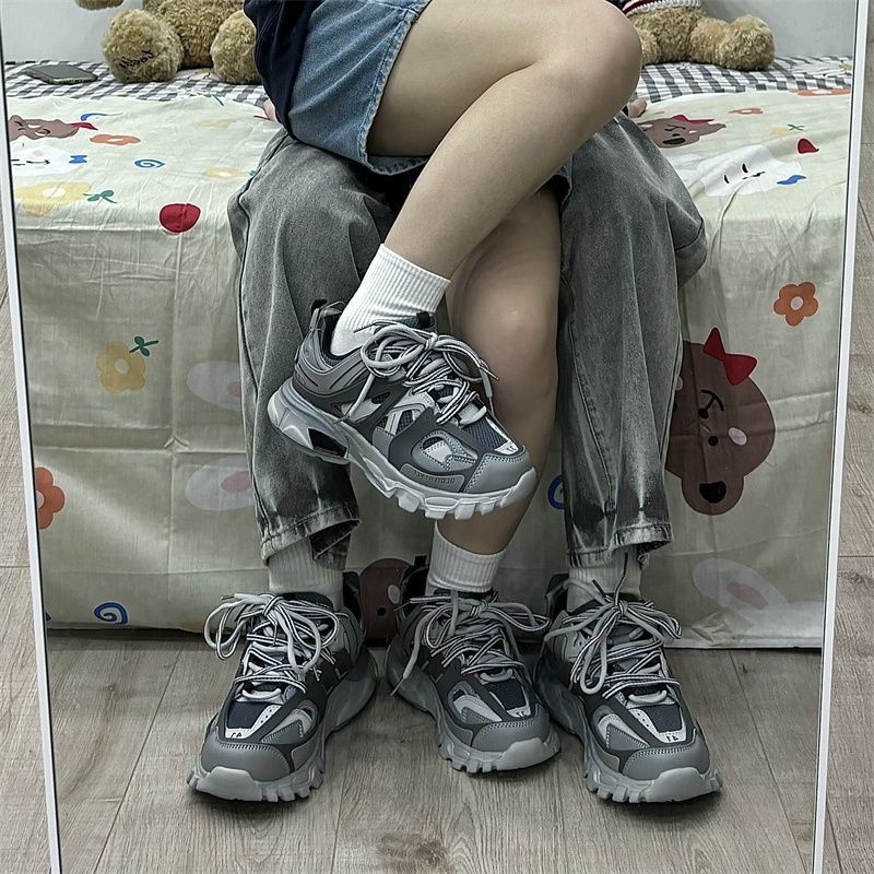 Beijiang Wolf Niche Summer New Black Dad Shoes Men Thick Sole Height Increasing Internet Celebrity Ins Trend_voghion.com