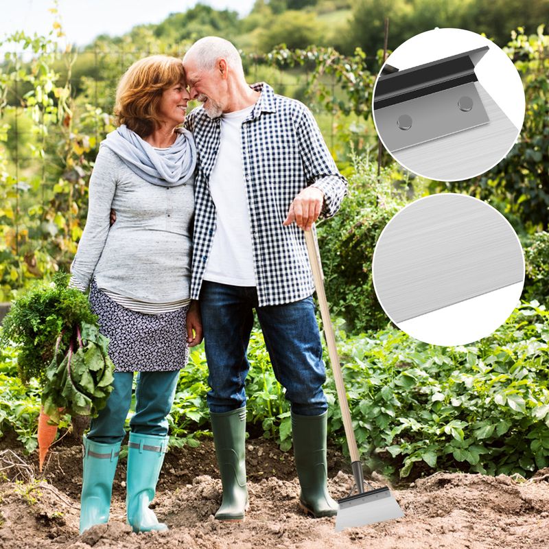 Multifunktionell Trädgårdsrengöring Spade Huvud Utomhusrengöring Spade Stål Platt spade Isskyffel Plantering Ogräsrensning Farm Tool_voghion.com