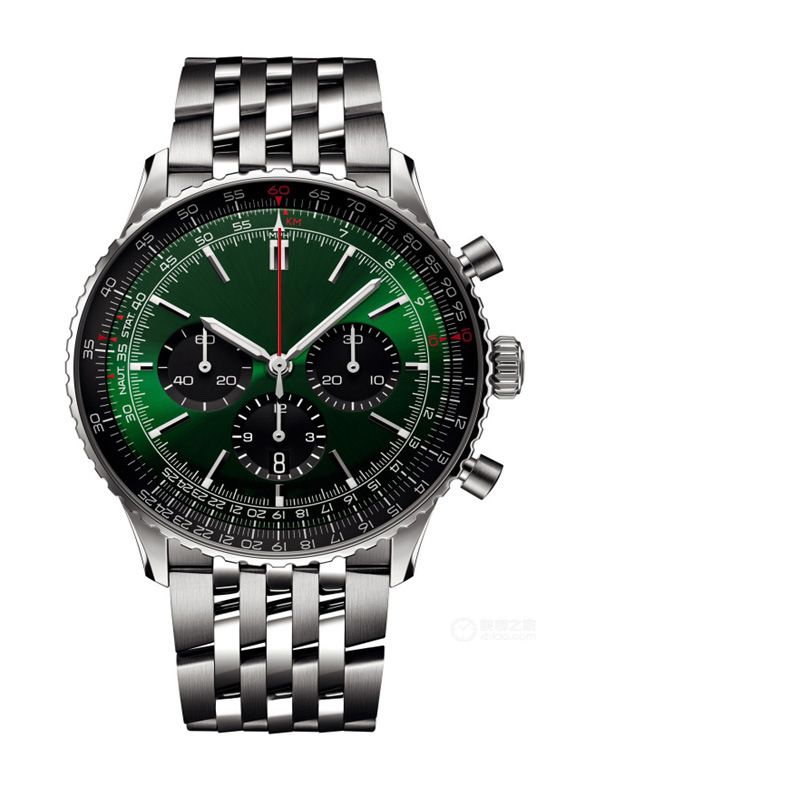 2023 Men's Six Needle High Quality Timing Quartz Steel Band Centennial Watch_voghion.com