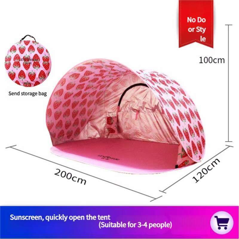 Tente de plage en bord de mer entièrement automatique, pliable et rapide, pare-soleil pour parc, jeux pour enfants, camping en plein air, portable, Gang Yi_voghion.com