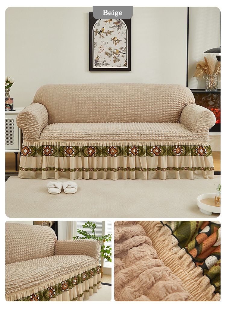 Housse de canapé élégante en gaze à bulles – Housse respirante et élégante pour la protection des meubles de salon (plusieurs couleurs et tailles)_voghion.com