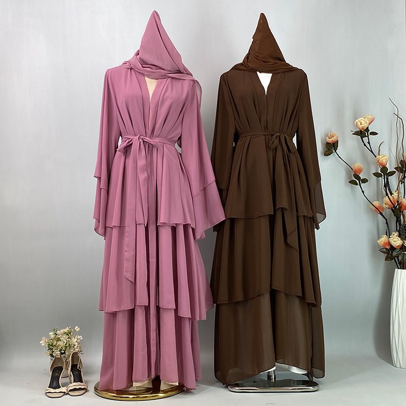 Sukienki na imprezę Eid Kimono Kpytomoa Plus Size Odzież damska Outer Banks Kaftan Marokański Hidżab Muzułmańskie Tureckie Pakistańskie Abaje_voghion.com