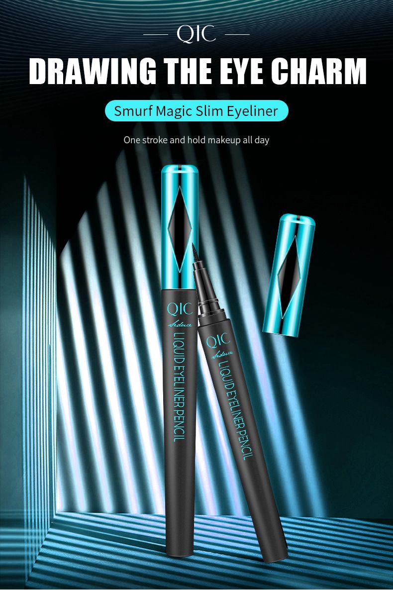 QIC Magic Slim Wasserdichter, schweißfester, färbender, schnell trocknender Make-up-Eyeliner, Eyeliner-Flüssigkeitsstift_voghion.com