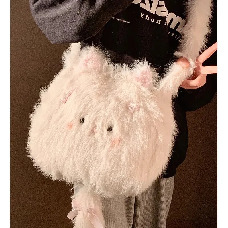 Taschen Designer Niedliche Plüschkatzenhandtasche Für Frauen Im Herbst Und Winter Große Kapazität Schulter Schöne Mädchen S Reise_voghion.com