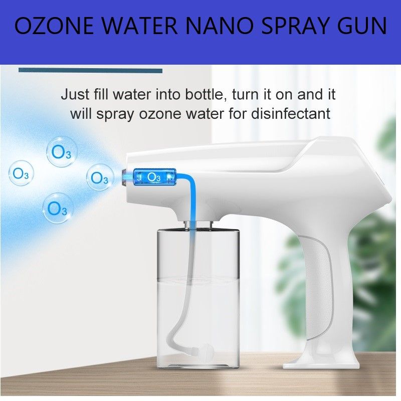 Ozona nano smidzināšanas ūdens pistole C tipa tvaika gaisa attīrītājs UV zilas gaismas elektriskais bezvadu miglošanas ūdens pistoles atomizācijas dezinfekcijas pistole_voghion.com