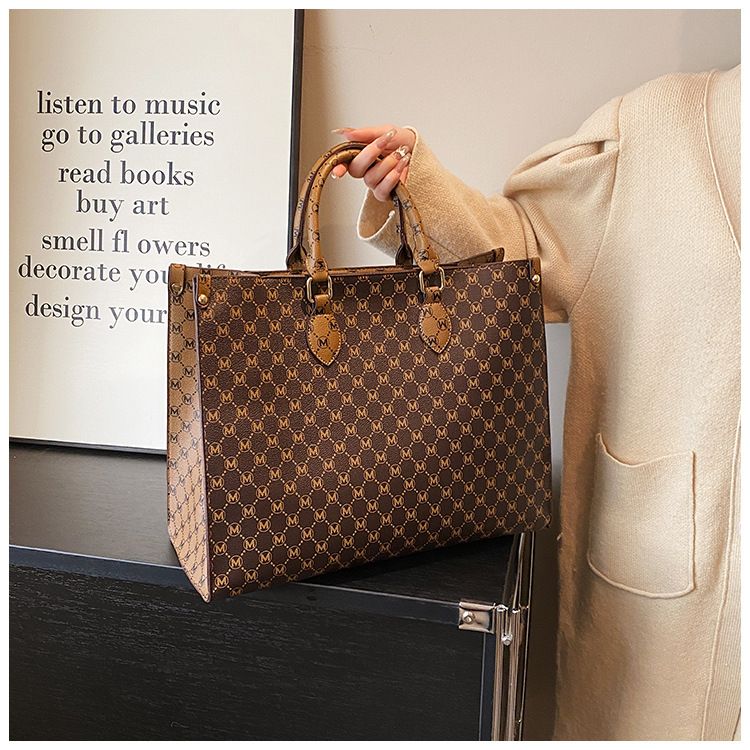 grande capacità tote bag nuova borsa per la spesa retrò leggera borsa di lusso per pendolari borsa a tracolla portatile_voghion.com