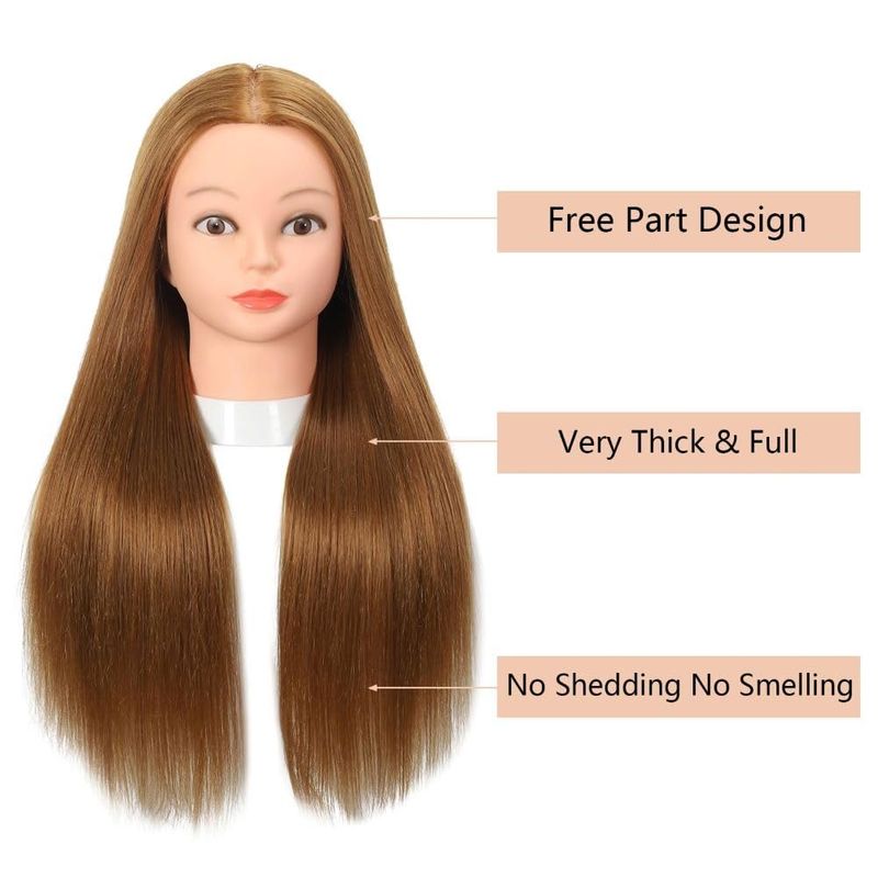 80% dritto 66,04 cm -71,12 cm bambola e modello di bellezza testa capelli veri capelli umani, adatto per parrucchieri (# 27_voghion.com