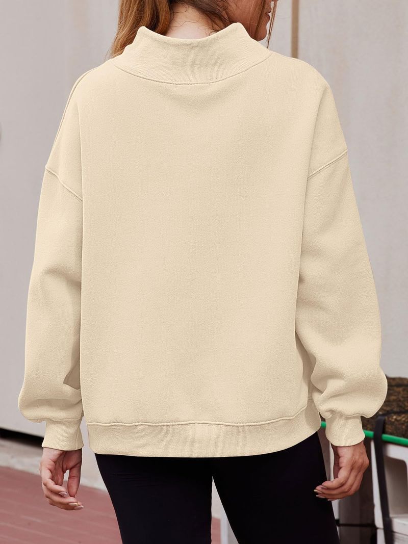 Women's sweatshirt long sleeve turtleneck pullover sweatshirt casual sweatshirt fleece top_voghion.com