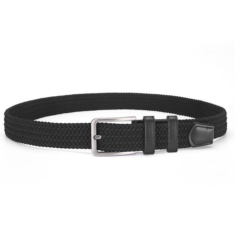 Women's Pin Buckle No-Hole Double Loop Belt Versatile Couple Student Elastic Men's Jeans Fashion Commuting_voghion.com