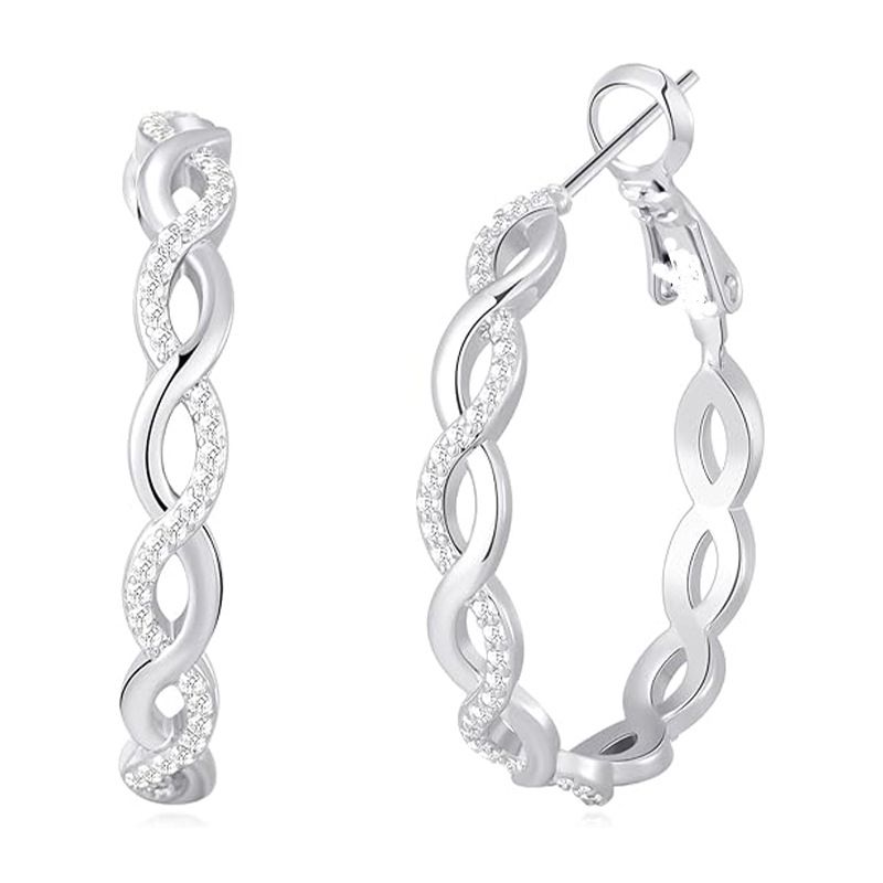 Fashion Woven Twist Earrings Women's Design Niche Light Luxury Personalized Stud Earrings_voghion.com