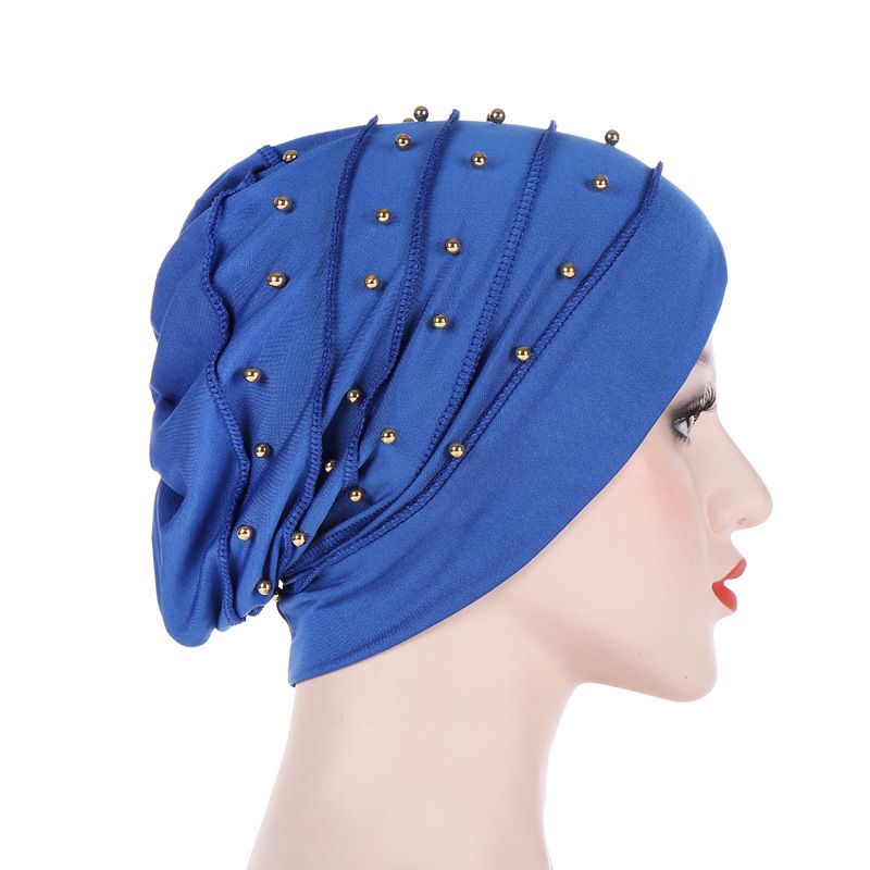 neue Pullovermütze, Perlenmütze, Herbst- und Winterhut mit dünnem Flor, Turbanmütze, Nachtmütze, Entbindungsmütze_voghion.com