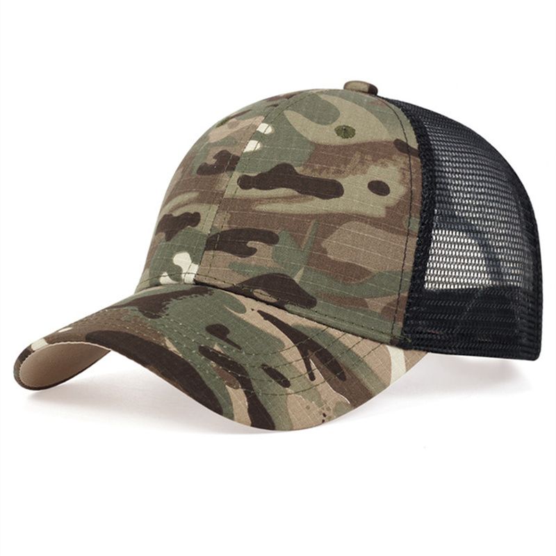 Casquette de soleil d'été en maille pour femmes, casquette de Baseball réglable pour hommes, camionneur, Camouflage, chapeaux tactiques de Jungle_voghion.com