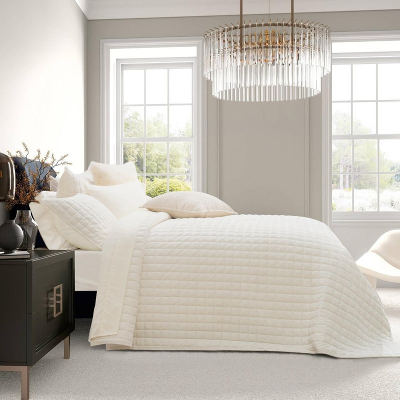 RECYCO Luxury Velvet Quilt Set Full Queen Size, Lightweight Velvet Comforter Set, Oversized Bedspread Coverlet Quilted B_voghion.com