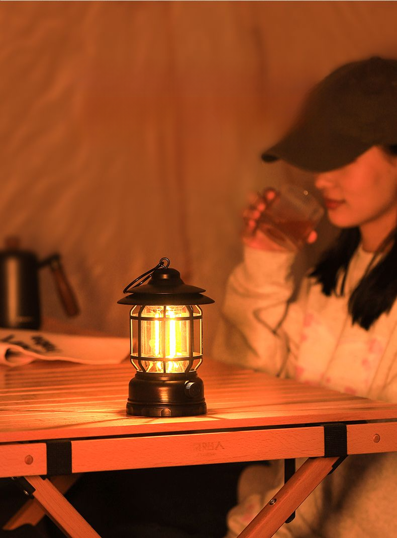 Primitive Lighting Horse Długa żywotność baterii Latarnia Camping Atmosfera Zewnętrzna Lampa Namiotowa_voghion.com