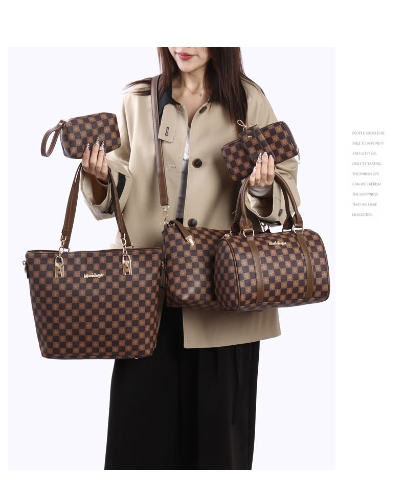 Borse da donna, borsa da donna retrò, nuova moda, borsa a quadri per mamma e bambino, grande capacità, semplice, da portare a mano, a tracolla_voghion.com