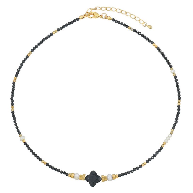 Nuova collana bohémien in pietra naturale colorata con design di nicchia e ciondolo a forma di occhio di demone di alta qualità con catena per clavicola_voghion.com