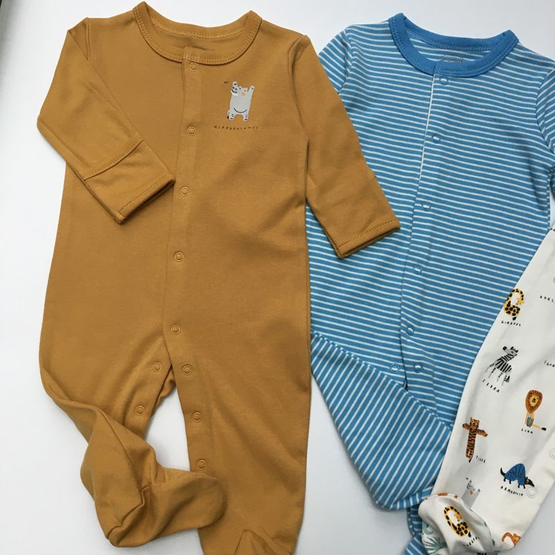 Baby-Overall, Krabbelkleidung, lange Bedeckung, Hände und Füße, Strampler für Jungen und Mädchen, Baby, vier Jahreszeiten, Pyjama aus Baumwolle, dreiteilig_voghion.com