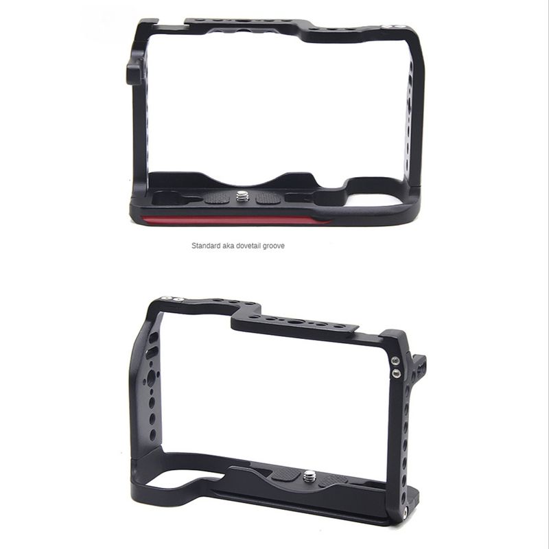 Gabbia per fotocamera DSLR Canon EOS RP con fori filettati da 1/4 per attacco luce di riempimento microfono Magic Arm_voghion.com