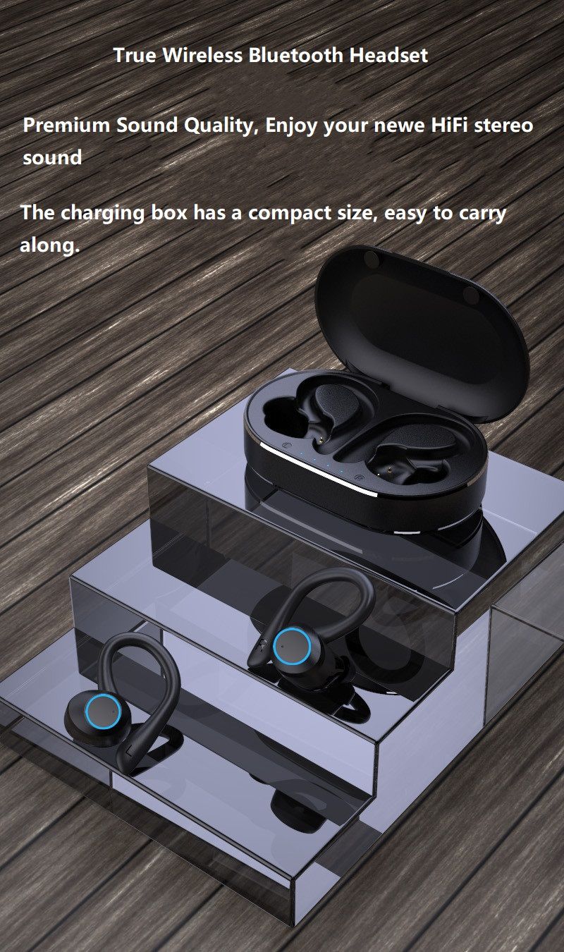 Draadloze 5.0 hoofdtelefoon Touch Control Sport waterdichte Bluetooth HiFi 9D Bass Stereo oortelefoon headset met microfoon_voghion.com