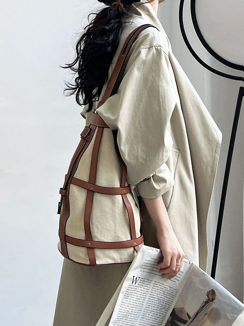 Elegant British-Style Long Trench Coat For Women – Minimalist & Luxurious Knee-Length Overcoat With Adjustable Belt, Pure Cotton, Black & Light Beige_voghion.com