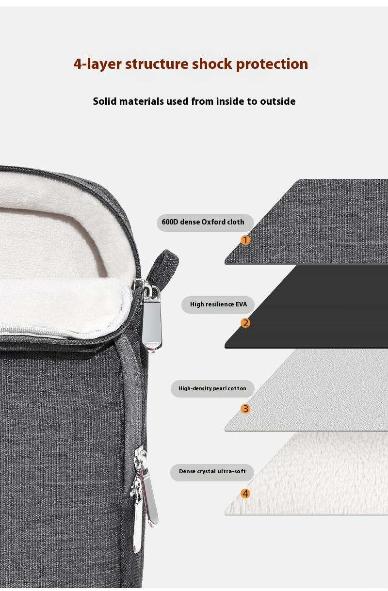 Elegante bolso multifuncional para portátil: gran capacidad, tejido impermeable y protección total._voghion.com
