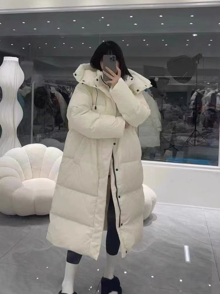 Women's Oversized Hooded Long Puffer Coat Winter Warm Thick Down Alternative Jacket With Pockets (Pink, Black, Khaki, Beige)_voghion.com