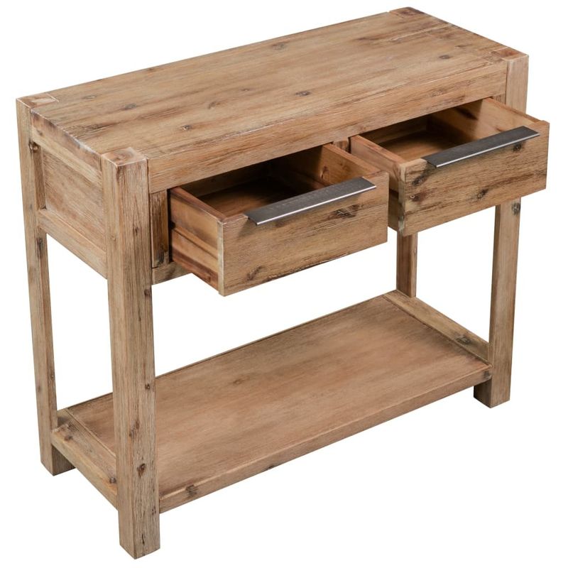 Console Table 32.3"x13"x28.7" Solid Acacia Wood_voghion.com
