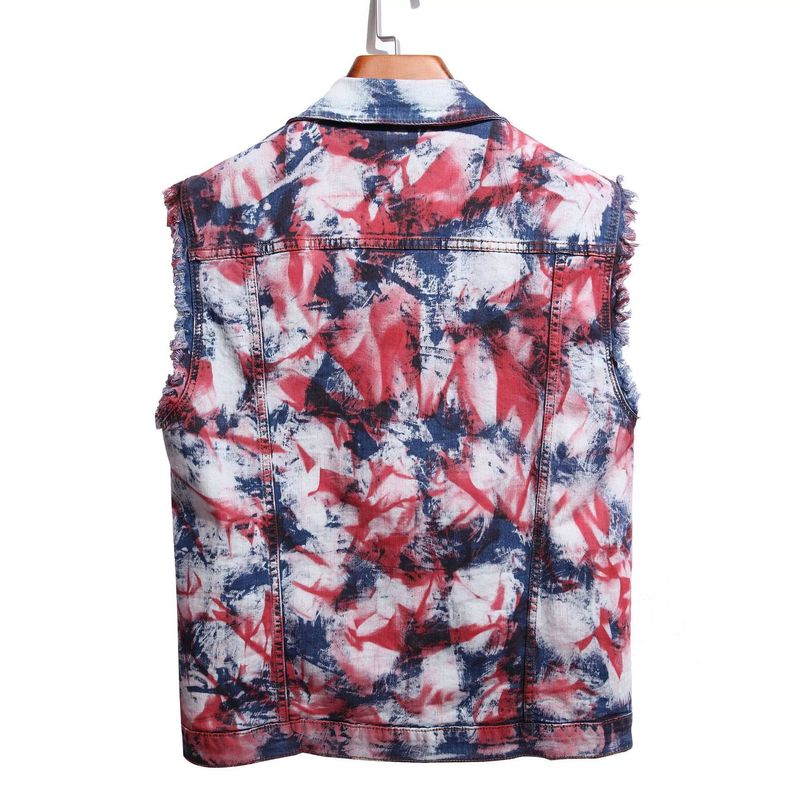 Men's Clothing New Style Trendy Fashion Denim Vest Simple And Versatile Casual Denim Jacket_voghion.com