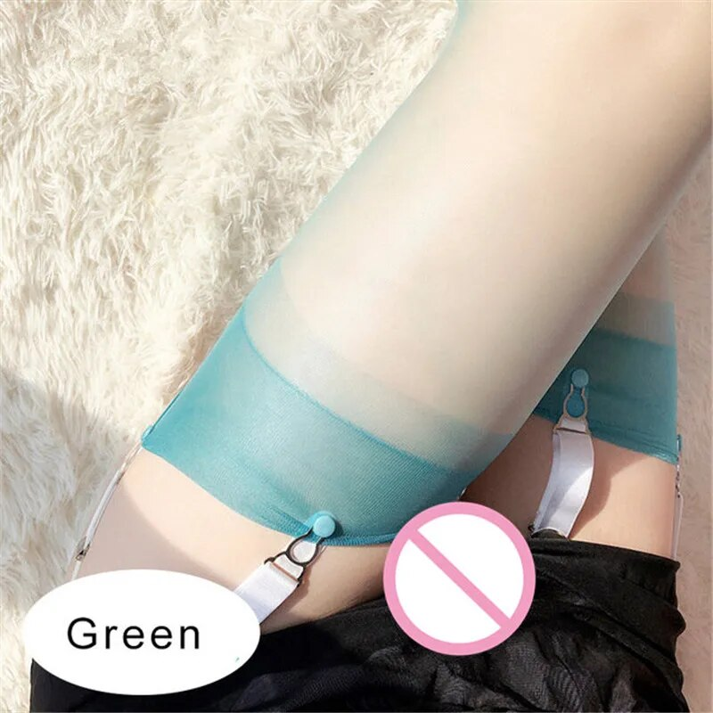 Vintage net-elastesch Oberschenkelhigh fir Fraen 5D dënn Nylonstrëmp duerchsichteg sexy Lingerie weiblech laang Medien_voghion.com