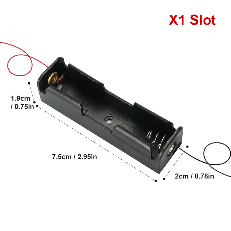 100PCS DIY ABS 1X 2X 3X 4X 18650 Battery Holder Case Storage Box 18650 Power Bank Cases With Wire Lead Hard Pin_voghion.com