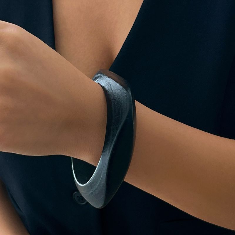 bracelet Maillard Style Retro Wooden Bracelet Simple Design Round Faceted Hand Jewelry_voghion.com