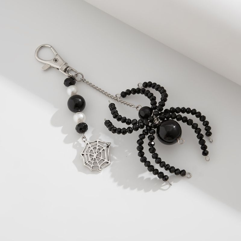 Gothic Halloween Personality Big Spider Keychain Pendant Spider Keychain - Dark Web Design Resin Keyring For Bags, Backpacks, And More_voghion.com