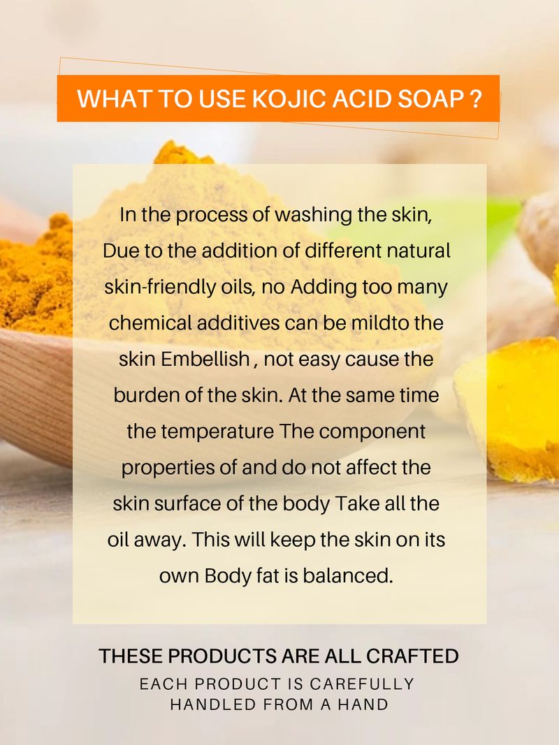 Kojic Kojic Turmeric Handmade Bath Cleaning Soap, Shower Face Soap_voghion.com