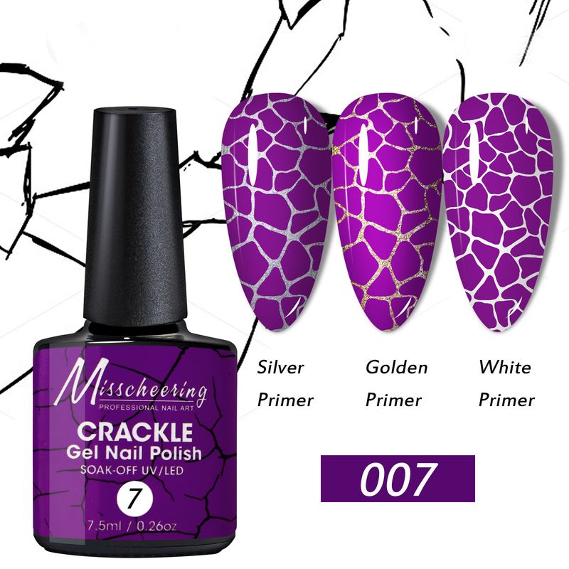 Zestaw lakierów żelowych UV Art Crack Marble Pattern Burst do paznokci_voghion.com