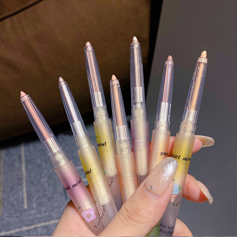 Penna eyeliner con ombretto e glitter scintillanti, penna illuminante opaca perlata, matita per occhi illuminante Silkworm cil_voghion.com