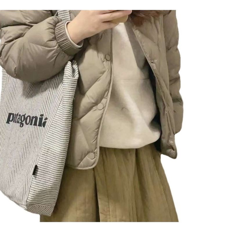 Borsa a tracolla multifunzionale, classica, con stampa a righe aperte, in tela, 2025, nuova moda primavera ed estate, versatile, casual, quotidiana._voghion.com