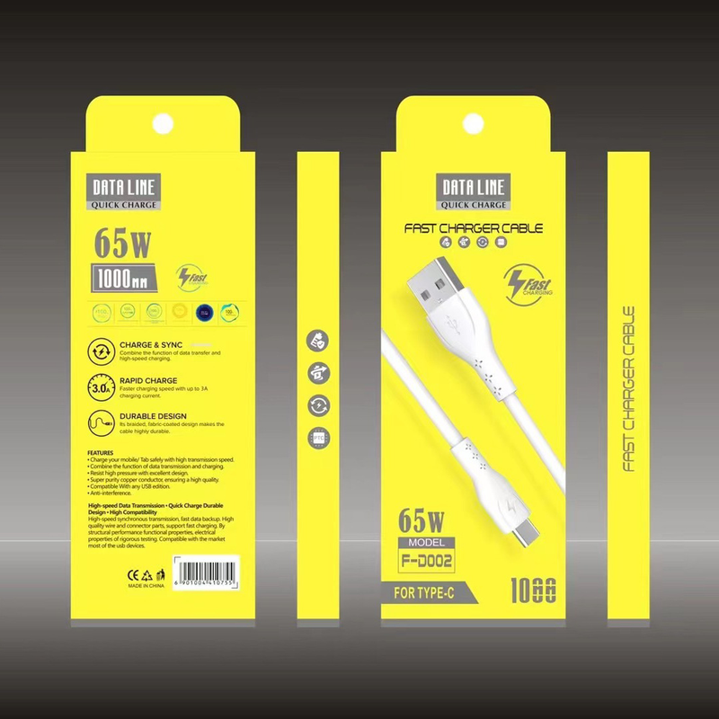 Suitable For Android, , LeEco, 65W Fast Charging Cable, Straight 5a Mobile Data Cable_voghion.com