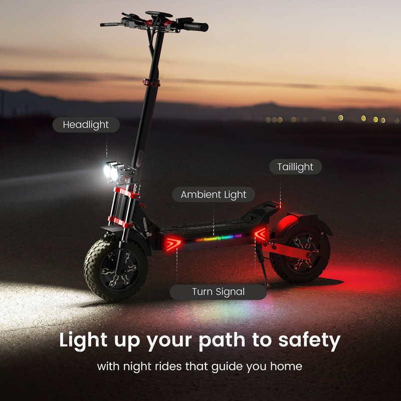 iScooter iX8 12palcový terénní elektrický skútr se dvěma motory 2400W 48V 20Ah baterie 65-70KM Rozsah, 4 rychlosti 60KM/H._voghion.com
